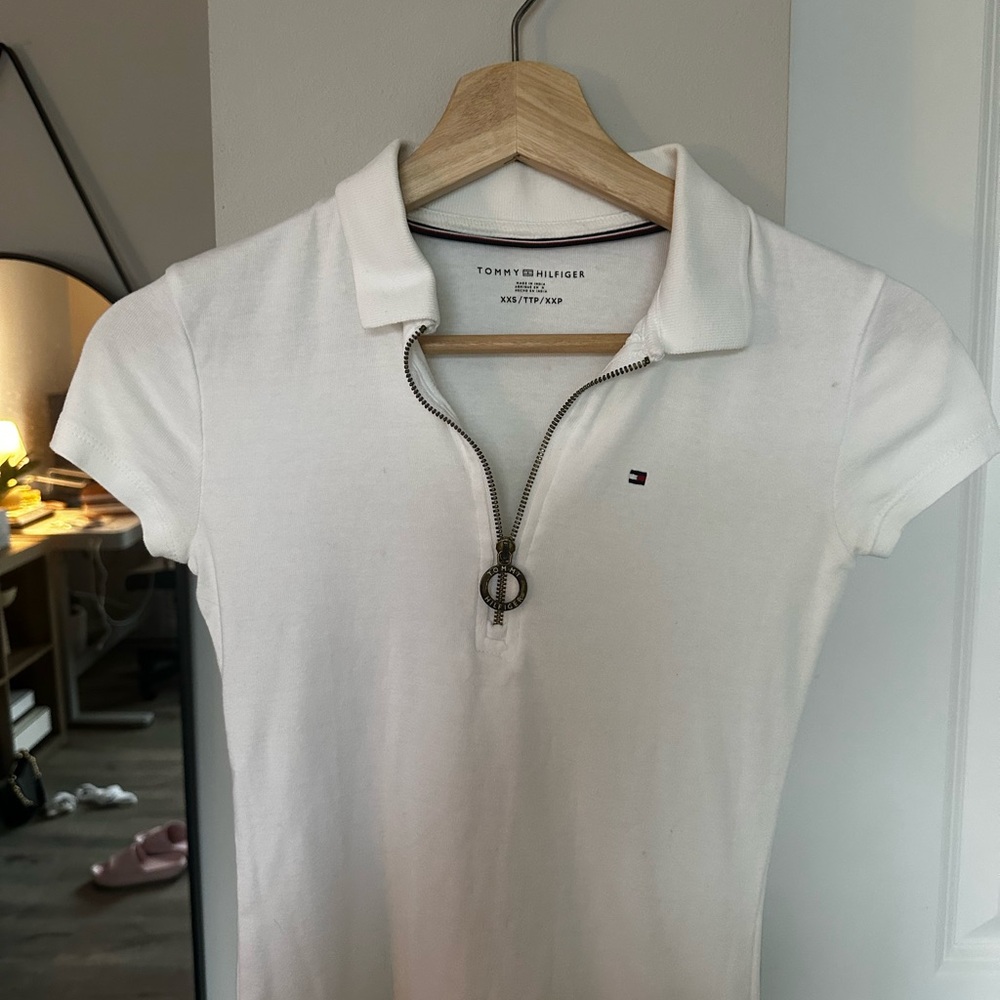 Tommy Hilfiger Off-White Zip Polo